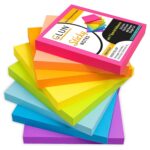 GLUN® Multicolour Sticky Notes 400 Sheets Strong Adhesive, Self-Stick, Multi-Color,