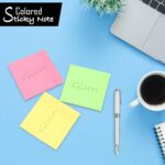 GLUN® Multicolour Sticky Notes 400 Sheets Strong Adhesive, Self-Stick, Multi-Color, - Image 2